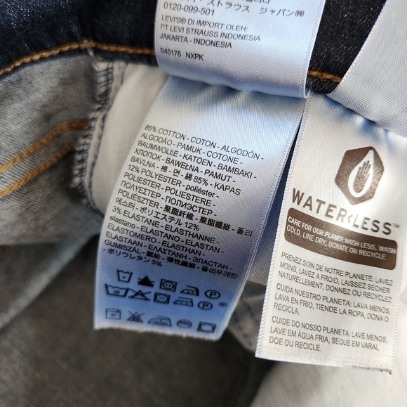 Levis 720 High Rise Super Skinny Jeans Dark Wash Stretchy Denim Womens Size 32 - Picture 8 of 12